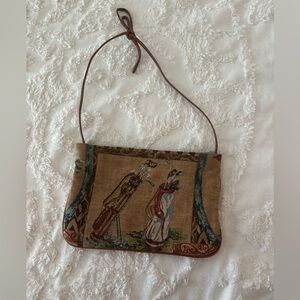 Leyland & taylor golf tapestry purse - handmade